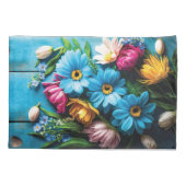 Housse D'oreillers Fleurs colorées (Dos)