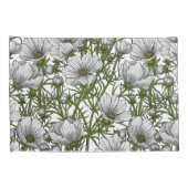 Housse D'oreillers Fleurs cosmos blanches (Dos-Droit)