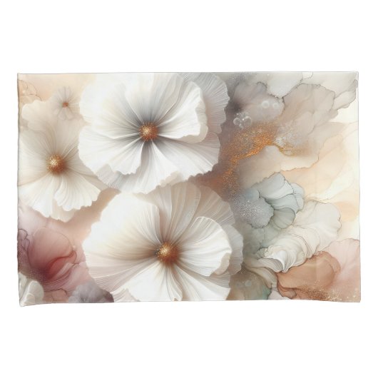 Housse D'oreillers Fleurs Cosmos Ethérées (devant-Droit)