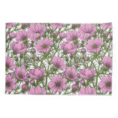Housse D'oreillers Fleurs Cosmos roses (Dos)