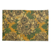 Housse D'oreillers Fleurs de chrysanthème jaune (Dos)