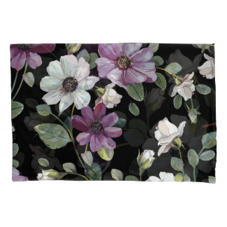 Housse D'oreillers Fleurs De Cosmos Élégantes : Aquarelle Sans Couleu