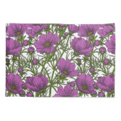 Housse D'oreillers Fleurs de cosmos violet (Dos-gauche)
