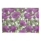 Housse D'oreillers Fleurs de cosmos violet (devant-gauche)
