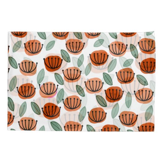 Housse D'oreillers Fleurs de Coupe Scandi (Dos)