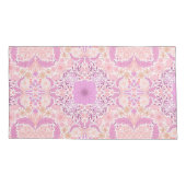 Housse D'oreillers Fleurs de jardin rétro en rose (Dos-gauche)