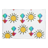 Housse D'oreillers Fleurs de la maison Ensoleillement (Dos)