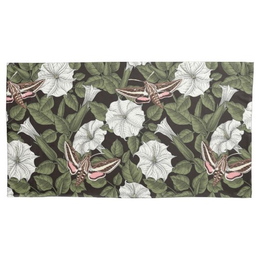 Housse D'oreillers Fleurs de lune et sphinx Mois (devant-gauche)