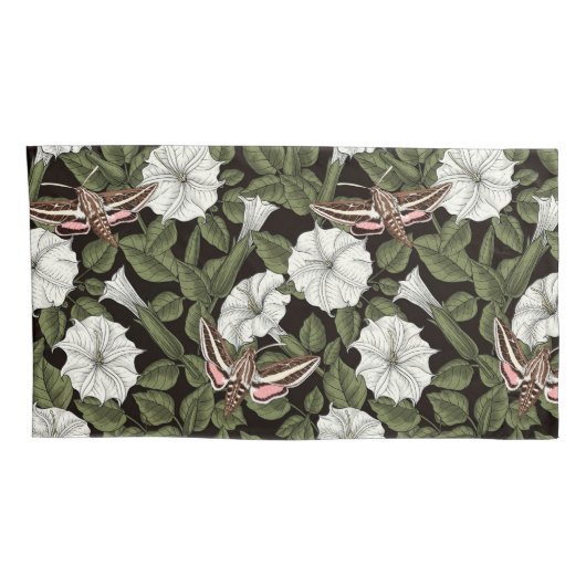 Housse D'oreillers Fleurs de lune et sphinx Mois (Dos-Droit)