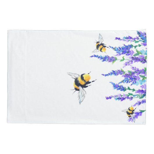 Housse D'oreillers Fleurs de printemps et Coussin d'abeilles Coque (Dos)