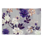 Housse D'oreillers Fleurs de printemps Motif en silhouette noire (Dos)