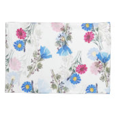 Housse D'oreillers Fleurs de printemps rose Aquarelle Botanique (Dos)