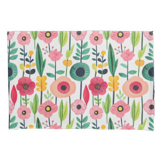 Housse D'oreillers Fleurs de ressort aquarelle élégantes
