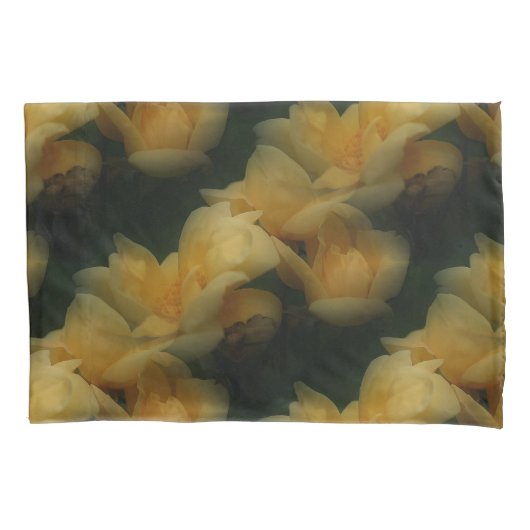 Housse D'oreillers Fleurs de rose jaune Motif d'art naturel     (devant)