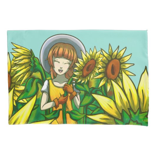 Housse D'oreillers Fleurs de soleil (devant)