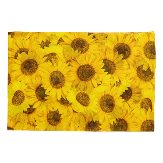 Housse D'oreillers Fleurs de soleil (Dos-gauche)