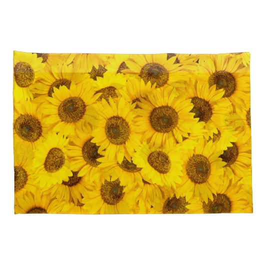 Housse D'oreillers Fleurs de soleil (Dos-Droit)