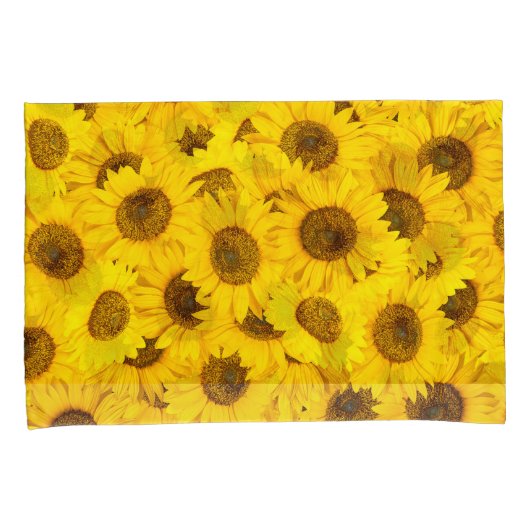 Housse D'oreillers Fleurs de soleil (devant-Droit)