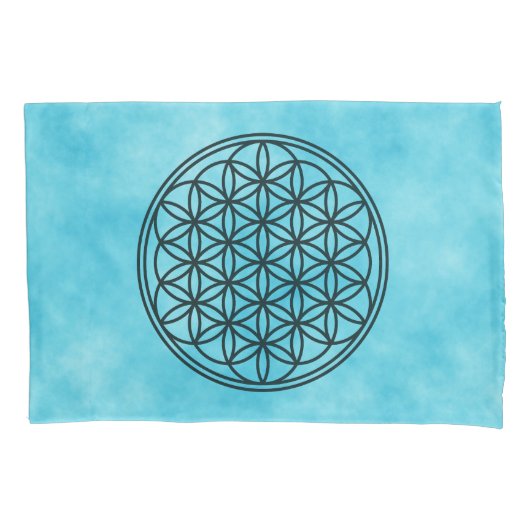 Housse D'oreillers FLEURS DE VIE - Symbole de géométrie sacrée plan 1 (devant)