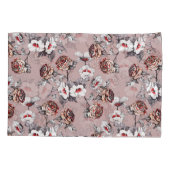 Housse D'oreillers Fleurs dessinées à la main, motif d'aquarelle rose (Dos)