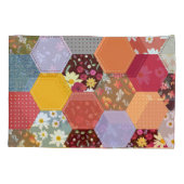 Housse D'oreillers Fleurs d'hexagone colorées Design de revêtement (Dos)