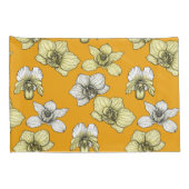 Housse D'oreillers Fleurs d'orchidées jaune et blanc (Dos-Droit)