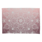 Housse D'oreillers Fleurs, Feuilles, Dentelle Blanche Floral Mandala  (devant-gauche)