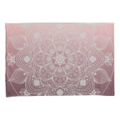 Housse D'oreillers Fleurs, Feuilles, Dentelle Blanche Floral Mandala  (devant-Droit)