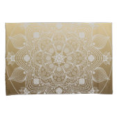 Housse D'oreillers Fleurs, Feuilles, Dentelle Blanche Floral Mandala  (devant-Droit)