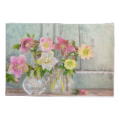 Housse D'oreillers Fleurs | Hellebores dans Vases (Dos)