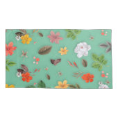 Housse D'oreillers Fleurs jaunes et roses blanches 14 (Dos)