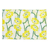 Housse D'oreillers Fleurs Jaunes : Motif sans couture illustré (Dos)