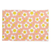 Housse D'oreillers Fleurs joyeuses - rose (Dos)