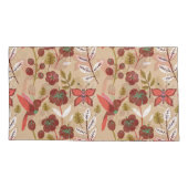 Housse D'oreillers Fleurs motifs florales sans soudure, oiseaux, papi (Dos-gauche)