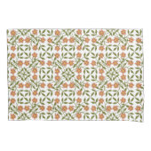 Housse D'oreillers Fleurs orange, motif floral, verdure, Boho (devant)
