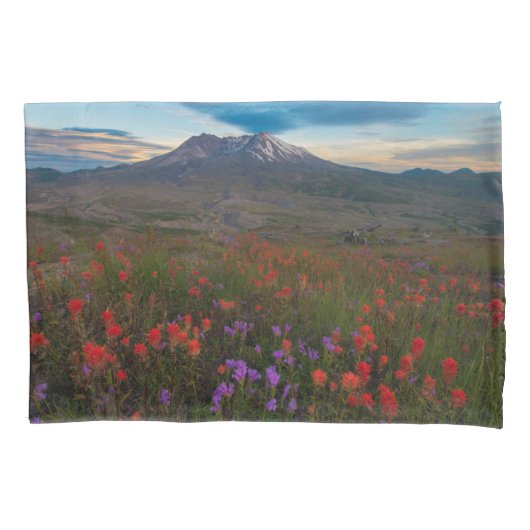 Housse D'oreillers Fleurs | Pinceau indien & Penstemon (devant)