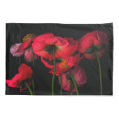 Housse D'oreillers Fleurs | Poppies rouges (Dos)