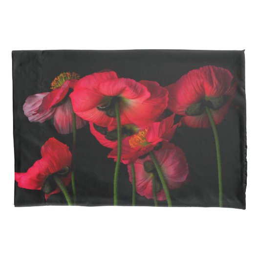 Housse D'oreillers Fleurs | Poppies rouges (devant)