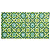 Housse D'oreillers Fleurs rétro vertes (devant)