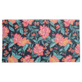 Housse D'oreillers Fleurs roses et coraux (devant-Droit)