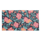 Housse D'oreillers Fleurs roses et coraux (Dos-gauche)