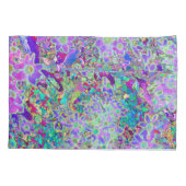 Housse D'oreillers Fleurs roses et violettes Abstraites (Dos)