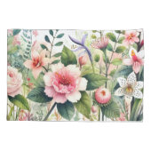 Housse D'oreillers Fleurs roses Florales (Dos)