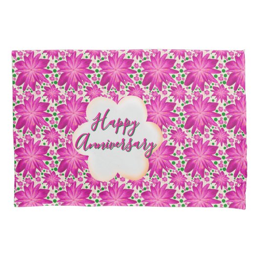 Housse D'oreillers Fleurs roses personnalisées et sur mesure (devant)