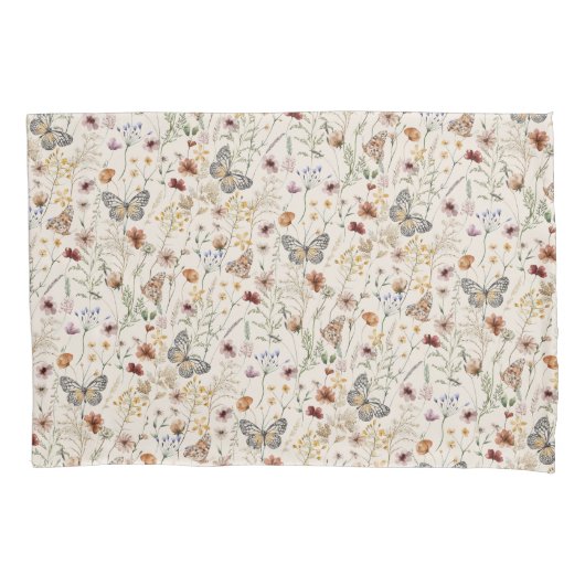 Housse D'oreillers Fleurs rustiques (devant)