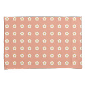 Housse D'oreillers Fleurs saumons orange jaune et blanc en tasse à be (devant-Droit)