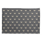 Housse D'oreillers Fleurs sauvages boho gris charbon (Dos)