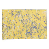 Housse D'oreillers Fleurs sauvages élégants modernes sur la moutarde  (devant-Droit)