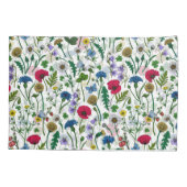 Housse D'oreillers Fleurs sauvages sur blanc cassé (Dos-gauche)