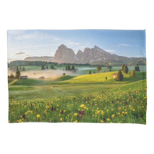Housse D'oreillers Fleurs | Spring Alpe di Siusi Langkofel (devant)
